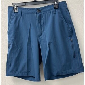 Orvis Tech Shorts Mens 30 Blue Comfort Stretch Quick Access Phone Security Zip‎